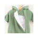 Salopeta de iarna pentru bebelusi cu gluga Marime 68 Din bumbac si elastan Cu captuseala din polar New Baby Frosty Mint