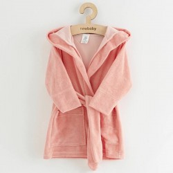 Halat de baie pentru copii Cu buzunare Cu cordon Marime 80/86 Dim bumbac 100% New Baby Comfortably pink