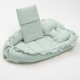 Set 3 piese Baby Nest Cu paturica si pernuta New Baby Dominik green