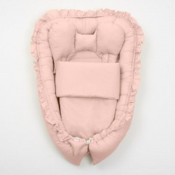 Set 3 piese Baby Nest Cu paturica si pernuta New Baby Dominik pink