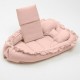 Set 3 piese Baby Nest Cu paturica si pernuta New Baby Dominik pink