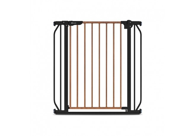 Lionelo - Poarta de siguranta prin presiune Truus Slim 105 cm Conform cu standardul europeane de securitate EN1930 Negru/Natur