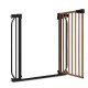 Lionelo - Poarta de siguranta prin presiune Truus Slim 105 cm Conform cu standardul europeane de securitate EN1930 Negru/Natur