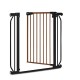Lionelo - Poarta de siguranta prin presiune Truus Slim 105 cm Conform cu standardul europeane de securitate EN1930 Negru/Natur