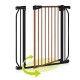 Lionelo - Poarta de siguranta prin presiune Truus Slim 105 cm Conform cu standardul europeane de securitate EN1930 Negru/Natur