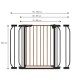 Lionelo - Poarta de siguranta prin presiune Truus Slim 105 cm Conform cu standardul europeane de securitate EN1930 Negru/Natur
