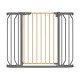 Lionelo - Poarta de siguranta prin presiune Truus Slim 105 cm Conform cu standardul europeane de securitate EN1930 Gri/Natur
