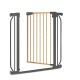 Lionelo - Poarta de siguranta prin presiune Truus Slim 105 cm Conform cu standardul europeane de securitate EN1930 Gri/Natur