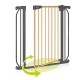 Lionelo - Poarta de siguranta prin presiune Truus Slim 105 cm Conform cu standardul europeane de securitate EN1930 Gri/Natur
