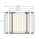 Lionelo - Poarta de siguranta prin presiune Truus Slim 105 cm Conform cu standardul europeane de securitate EN1930 Gri/Natur