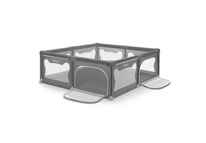 Tarc de joaca copii Lionelo Willow XL180 x 200 cm Pliere compacta Include geanta de transport Din plasa Cu doua intrari laterale