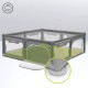 Tarc de joaca copii Lionelo Willow XL180 x 200 cm Pliere compacta Include geanta de transport Din plasa Cu doua intrari laterale
