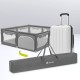 Tarc de joaca copii Lionelo Willow XL180 x 200 cm Pliere compacta Include geanta de transport Din plasa Cu doua intrari laterale