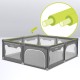 Tarc de joaca copii Lionelo Willow XL180 x 200 cm Pliere compacta Include geanta de transport Din plasa Cu doua intrari laterale