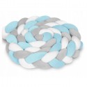 Protectie laterala pentru patut impletita 2 m Ricokids 722001 - Albastru