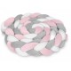 Protectie laterala pentru patut impletita 2 m Ricokids 722003 - Roz