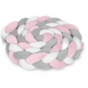 Protectie laterala pentru patut impletita 2 m Ricokids 722003 - Roz