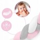 Protectie laterala pentru patut impletita 2 m Ricokids 722003 - Roz