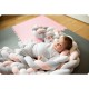 Protectie laterala pentru patut impletita 2 m Ricokids 722003 - Roz
