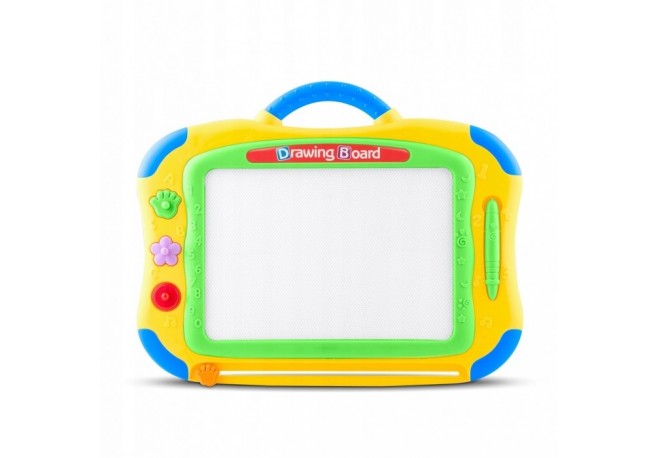 Tabla magnetica pentru desenat cu accesorii incluse Ricokids 772101 - Galben