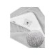 Prosop de baie Bocioland Cu gluga 100% bumbac 80x80 cm Teddy Bear Grey