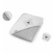 Prosop de baie Bocioland Cu gluga 100% bumbac 80x80 cm Teddy Bear Grey