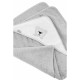 Prosop de baie Bocioland Cu gluga 100% bumbac 80x80 cm Teddy Bear Grey