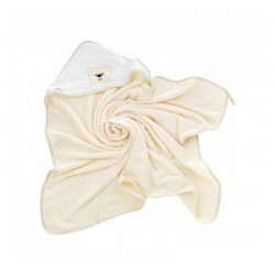 Prosop de baie Bocioland Cu gluga 100% bumbac 80x80 cm Teddy Bear Beige
