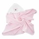 Prosop de baie Bocioland Cu gluga 100% bumbac 80x80 cm Teddy Bear Pink