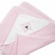 Prosop de baie Bocioland Cu gluga 100% bumbac 80x80 cm Teddy Bear Pink