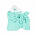 Prosop de baie Bocioland Cu gluga100% bumbac 80x80 cm Teddy Bear Turquoise