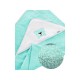Prosop de baie Bocioland Cu gluga100% bumbac 80x80 cm Teddy Bear Turquoise