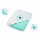 Prosop de baie Bocioland Cu gluga100% bumbac 80x80 cm Teddy Bear Turquoise