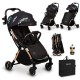 Carucior sport Lionelo Julie One Editie limitata Golden Moments De la nastere Greutate redusa Cu accesorii Cadru din aluminiu 0-