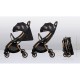 Carucior sport Lionelo Julie One Editie limitata Golden Moments De la nastere Greutate redusa Cu accesorii Cadru din aluminiu 0-