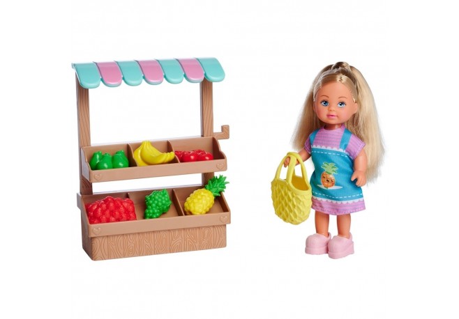 Papusa Simba Evi Love Fruit Stand 12 cm cu accesorii