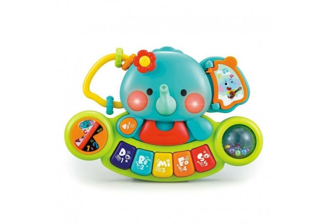Jucarie muzicala Hola Pianina Elefant Multicolor