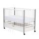 Patut din lemn bebe 120x60 cm Cu sertar cu capac Din lemn de pin si mdf Stabil si rezistent Inaltime saltea reglabila pe 3 nivel