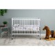 Patut din lemn bebe 120x60 cm Cu laterala culisanta Din lemn de pin si mdf Stabil si rezistent Inaltime saltea reglabila pe 3 ni