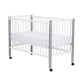 Patut din lemn bebe 120x60 cm Cu laterala culisanta Din lemn de pin si mdf Stabil si rezistent Inaltime saltea reglabila pe 3 ni