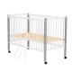 Patut din lemn bebe 120x60 cm Cu laterala culisanta Din lemn de pin si mdf Stabil si rezistent Inaltime saltea reglabila pe 3 ni