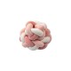 Protectie laterala Bubaba Pentru patut bebe Tip Bumper impletit Din bumbac 235x15 cm Pink White