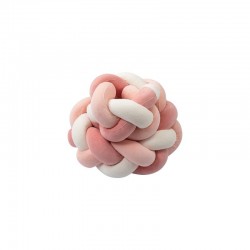Protectie laterala Bubaba Pentru patut bebe Tip Bumper impletit Din bumbac 235x15 cm Pink White