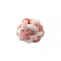 Protectie laterala Bubaba Pentru patut bebe Tip Bumper impletit Din bumbac 235x15 cm Pink White