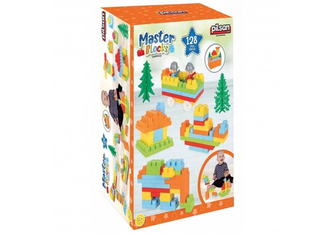 Set constructie Pilsan Master Blocks 128 piese