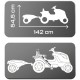 Tractor cu pedale si remorca Smoby Farmer XL negru