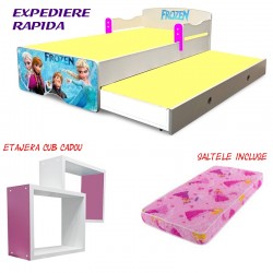 Pat copii dublu Frozen ,saltele incluse