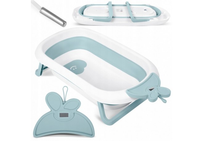 Cadita de baie cu dop de scurgere si termometru Ricokids RK-282 - Albastru