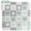 Salteluta de joaca tip puzzle cu 16 elemente pentru copii 151 x 151 cm Ricokids 738100 - Mint