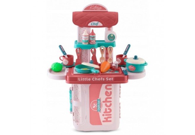 Bucatarie 3 in 1 cu accesorii incluse Ricokids 772900 - Roz